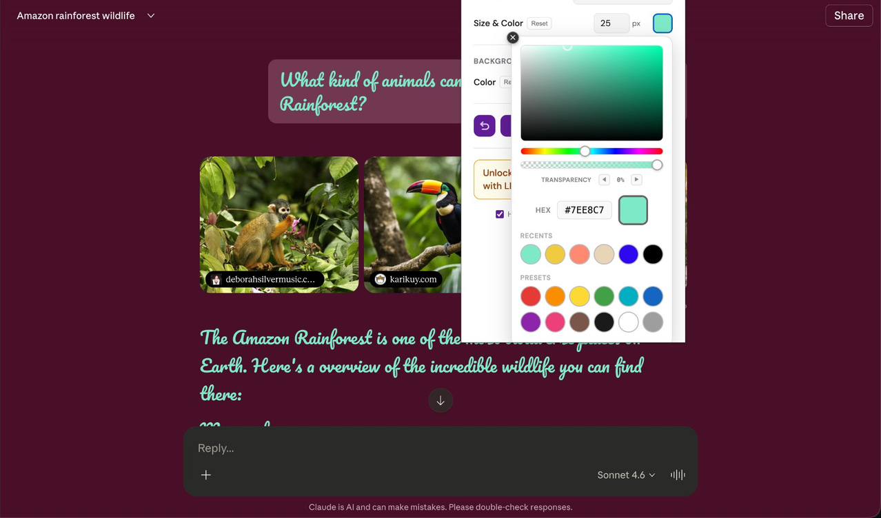 LLMural customizing Claude